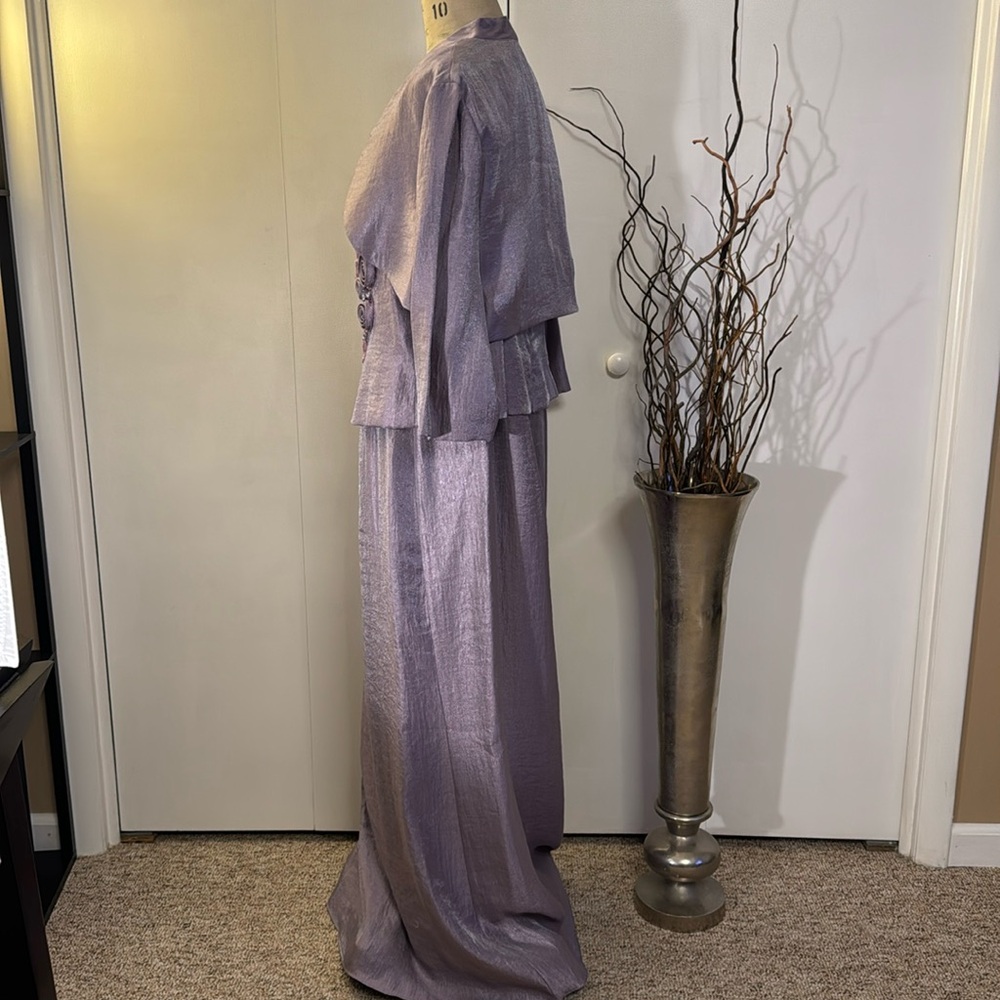 KM collections by Milla Bell lavender mother of the bride dress with jac… - Picture 5 of 9